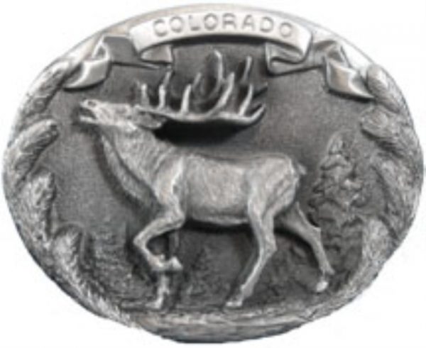 Colorado Elk Buckle