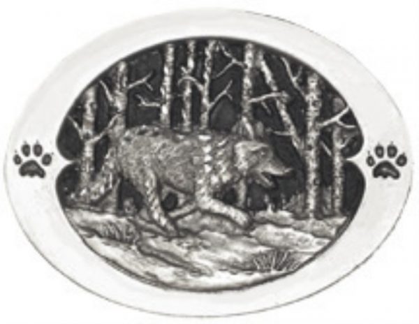 Wolf with Paw prints