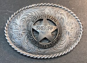 Tombstone Sheriff Badge on Buckle