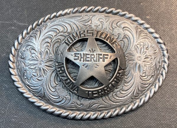 Tombstone Sheriff Badge on Buckle