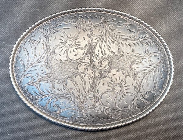 Western Oval Buckle Plain